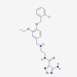 molecular formula C21H24ClN5O4 B496297 4-amino-N-[2-({4-[(2-chlorobenzyl)oxy]-3-ethoxybenzyl}amino)ethyl]-1,2,5-oxadiazole-3-carboxamide 