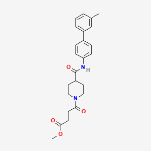 molecular formula C24H28N2O4 B4962979 methyl 4-(4-{[(3'-methyl-4-biphenylyl)amino]carbonyl}-1-piperidinyl)-4-oxobutanoate 