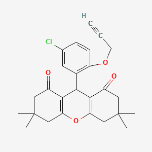 molecular formula C26H27ClO4 B4962982 9-[5-chloro-2-(2-propyn-1-yloxy)phenyl]-3,3,6,6-tetramethyl-3,4,5,6,7,9-hexahydro-1H-xanthene-1,8(2H)-dione 