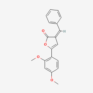 molecular formula C19H16O4 B4962985 3-benzylidene-5-(2,4-dimethoxyphenyl)-2(3H)-furanone 