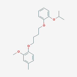 molecular formula C21H28O4 B4963008 1-[4-(2-isopropoxyphenoxy)butoxy]-2-methoxy-4-methylbenzene 