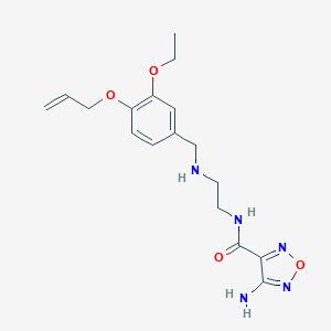 molecular formula C17H23N5O4 B496301 N-(2-{[4-(allyloxy)-3-ethoxybenzyl]amino}ethyl)-4-amino-1,2,5-oxadiazole-3-carboxamide 