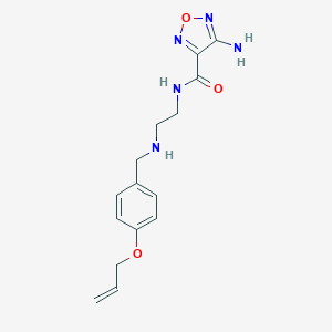 molecular formula C15H19N5O3 B496302 N-(2-{[4-(allyloxy)benzyl]amino}ethyl)-4-amino-1,2,5-oxadiazole-3-carboxamide 