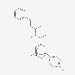 molecular formula C28H36ClN B4963023 N-{1-[3-(4-chlorophenyl)-1-adamantyl]ethyl}-4-phenyl-2-butanamine 