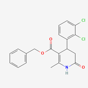 molecular formula C20H17Cl2NO3 B4963035 benzyl 4-(2,3-dichlorophenyl)-2-methyl-6-oxo-1,4,5,6-tetrahydro-3-pyridinecarboxylate 