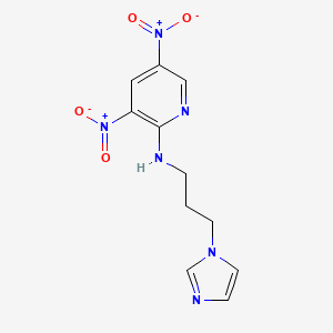 molecular formula C11H12N6O4 B4963042 N-[3-(1H-imidazol-1-yl)propyl]-3,5-dinitro-2-pyridinamine 