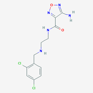 molecular formula C12H13Cl2N5O2 B496305 4-amino-N-{2-[(2,4-dichlorobenzyl)amino]ethyl}-1,2,5-oxadiazole-3-carboxamide CAS No. 875005-90-6