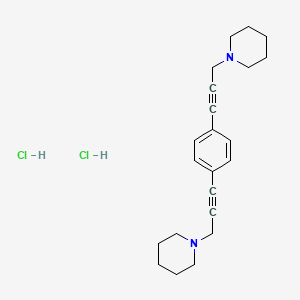 molecular formula C22H30Cl2N2 B4963056 1,1'-(1,4-phenylenedi-1-propyne-1,3-diyl)dipiperidine dihydrochloride 