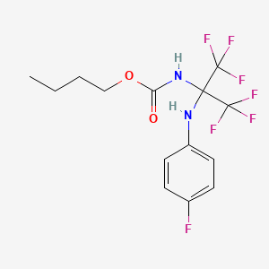 butyl [2,2,2-trifluoro-1-[(4-fluorophenyl)amino]-1-(trifluoromethyl)ethyl]carbamate