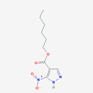 molecular formula C10H15N3O4 B4963080 hexyl 3-nitro-1H-pyrazole-4-carboxylate 