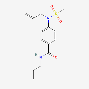 molecular formula C14H20N2O3S B4963089 4-[allyl(methylsulfonyl)amino]-N-propylbenzamide 