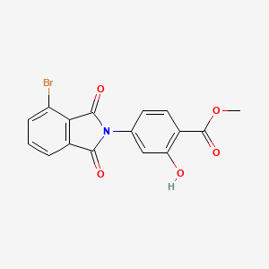 molecular formula C16H10BrNO5 B4963104 methyl 4-(4-bromo-1,3-dioxo-1,3-dihydro-2H-isoindol-2-yl)-2-hydroxybenzoate 