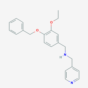 molecular formula C22H24N2O2 B496311 N-[4-(benzyloxy)-3-ethoxybenzyl]-N-(4-pyridinylmethyl)amine 