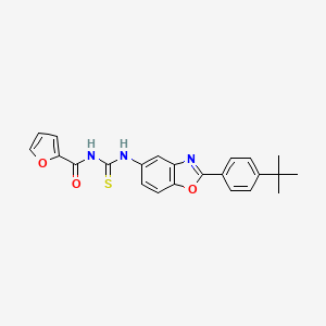 molecular formula C23H21N3O3S B4963112 N-({[2-(4-tert-butylphenyl)-1,3-benzoxazol-5-yl]amino}carbonothioyl)-2-furamide 