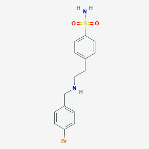 molecular formula C15H17BrN2O2S B496315 4-{2-[(4-Bromobenzyl)amino]ethyl}benzenesulfonamide 