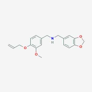 molecular formula C19H21NO4 B496318 1-(1,3-benzodioxol-5-yl)-N-[3-methoxy-4-(prop-2-en-1-yloxy)benzyl]methanamine 