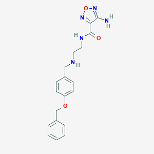 molecular formula C19H21N5O3 B496319 4-amino-N-(2-{[4-(benzyloxy)benzyl]amino}ethyl)-1,2,5-oxadiazole-3-carboxamide 