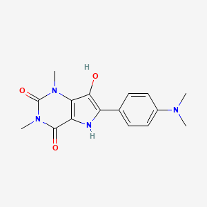 molecular formula C16H18N4O3 B4963202 6-[4-(dimethylamino)phenyl]-7-hydroxy-1,3-dimethyl-1H-pyrrolo[3,2-d]pyrimidine-2,4(3H,5H)-dione 