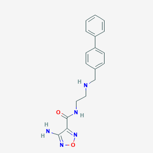 molecular formula C18H19N5O2 B496321 4-amino-N-{2-[(biphenyl-4-ylmethyl)amino]ethyl}-1,2,5-oxadiazole-3-carboxamide 