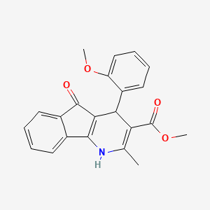 molecular formula C22H19NO4 B4963227 methyl 4-(2-methoxyphenyl)-2-methyl-5-oxo-4,5-dihydro-1H-indeno[1,2-b]pyridine-3-carboxylate 