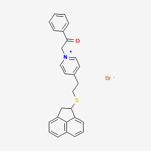 molecular formula C27H24BrNOS B4963236 4-[2-(1,2-dihydro-1-acenaphthylenylthio)ethyl]-1-(2-oxo-2-phenylethyl)pyridinium bromide 