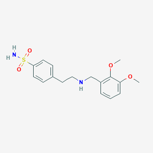 molecular formula C17H22N2O4S B496324 4-{2-[(2,3-Dimethoxybenzyl)amino]ethyl}benzenesulfonamide 