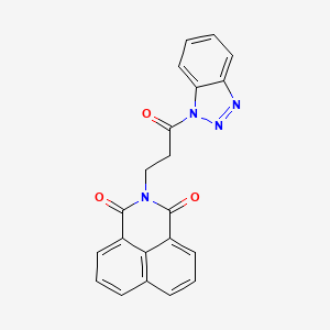 molecular formula C21H14N4O3 B4963241 2-[3-(1H-1,2,3-benzotriazol-1-yl)-3-oxopropyl]-1H-benzo[de]isoquinoline-1,3(2H)-dione 