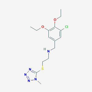 molecular formula C15H22ClN5O2S B496325 N-(3-chloro-4,5-diethoxybenzyl)-2-[(1-methyl-1H-tetrazol-5-yl)sulfanyl]ethanamine 