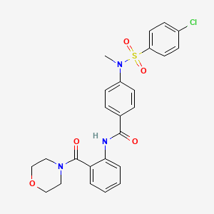 molecular formula C25H24ClN3O5S B4963252 4-[[(4-chlorophenyl)sulfonyl](methyl)amino]-N-[2-(4-morpholinylcarbonyl)phenyl]benzamide 