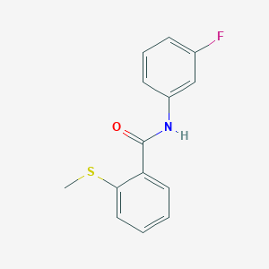 molecular formula C14H12FNOS B4963258 N-(3-fluorophenyl)-2-(methylthio)benzamide 