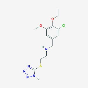 molecular formula C14H20ClN5O2S B496328 N-(3-chloro-4-ethoxy-5-methoxybenzyl)-2-[(1-methyl-1H-tetrazol-5-yl)sulfanyl]ethanamine 