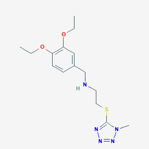 molecular formula C15H23N5O2S B496331 N-(3,4-diethoxybenzyl)-N-{2-[(1-methyl-1H-tetraazol-5-yl)sulfanyl]ethyl}amine 