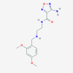 molecular formula C14H19N5O4 B496334 4-amino-N-{2-[(2,4-dimethoxybenzyl)amino]ethyl}-1,2,5-oxadiazole-3-carboxamide 