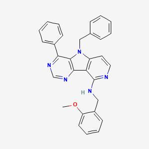 molecular formula C30H25N5O B4963344 5-benzyl-N-(2-methoxybenzyl)-4-phenyl-5H-pyrido[3',4':4,5]pyrrolo[3,2-d]pyrimidin-9-amine 