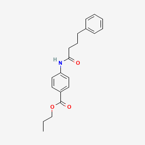 molecular formula C20H23NO3 B4963356 propyl 4-[(4-phenylbutanoyl)amino]benzoate 