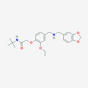 molecular formula C23H30N2O5 B496337 2-(4-{[(1,3-benzodioxol-5-ylmethyl)amino]methyl}-2-ethoxyphenoxy)-N-tert-butylacetamide 