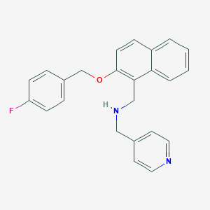 molecular formula C24H21FN2O B496338 N-({2-[(4-fluorobenzyl)oxy]-1-naphthyl}methyl)-N-(4-pyridinylmethyl)amine 