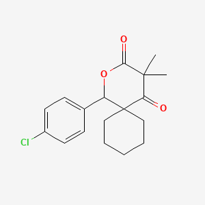 molecular formula C18H21ClO3 B4963380 1-(4-chlorophenyl)-4,4-dimethyl-2-oxaspiro[5.5]undecane-3,5-dione 