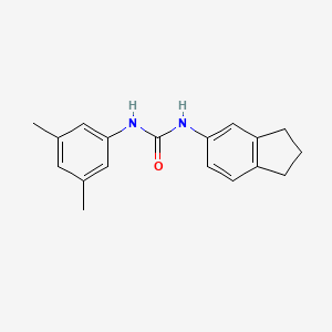 molecular formula C18H20N2O B4963383 N-(2,3-dihydro-1H-inden-5-yl)-N'-(3,5-dimethylphenyl)urea 