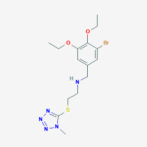 molecular formula C15H22BrN5O2S B496339 N-(3-bromo-4,5-diethoxybenzyl)-2-[(1-methyl-1H-tetrazol-5-yl)sulfanyl]ethanamine 
