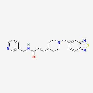 molecular formula C21H25N5OS B4963397 3-[1-(2,1,3-benzothiadiazol-5-ylmethyl)-4-piperidinyl]-N-(3-pyridinylmethyl)propanamide 