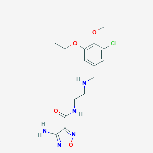 molecular formula C16H22ClN5O4 B496340 4-amino-N-{2-[(3-chloro-4,5-diethoxybenzyl)amino]ethyl}-1,2,5-oxadiazole-3-carboxamide 