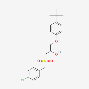 molecular formula C20H25ClO4S B4963417 1-(4-tert-butylphenoxy)-3-[(4-chlorobenzyl)sulfonyl]-2-propanol 
