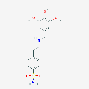 molecular formula C18H24N2O5S B496342 4-{2-[(3,4,5-Trimethoxybenzyl)amino]ethyl}benzenesulfonamide 