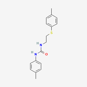 molecular formula C17H20N2OS B4963435 N-(4-methylphenyl)-N'-{2-[(4-methylphenyl)thio]ethyl}urea 