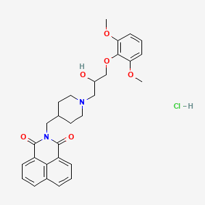 2-({1-[3-(2,6-dimethoxyphenoxy)-2-hydroxypropyl]-4-piperidinyl}methyl)-1H-benzo[de]isoquinoline-1,3(2H)-dione hydrochloride