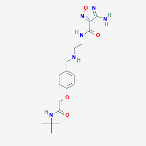 molecular formula C18H26N6O4 B496347 4-amino-N-[2-({4-[2-(tert-butylamino)-2-oxoethoxy]benzyl}amino)ethyl]-1,2,5-oxadiazole-3-carboxamide 