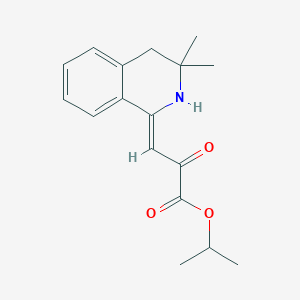 molecular formula C17H21NO3 B4963477 isopropyl 3-(3,3-dimethyl-3,4-dihydro-1(2H)-isoquinolinylidene)-2-oxopropanoate 