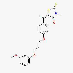 molecular formula C21H21NO4S2 B4963484 5-{4-[3-(3-methoxyphenoxy)propoxy]benzylidene}-3-methyl-2-thioxo-1,3-thiazolidin-4-one 