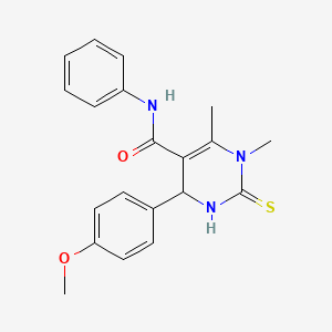 molecular formula C20H21N3O2S B4963487 4-(4-methoxyphenyl)-1,6-dimethyl-N-phenyl-2-thioxo-1,2,3,4-tetrahydro-5-pyrimidinecarboxamide 